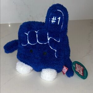 Bum Bumz Frannie the Number One Fan Blue Foam Finger Plush New With Tag